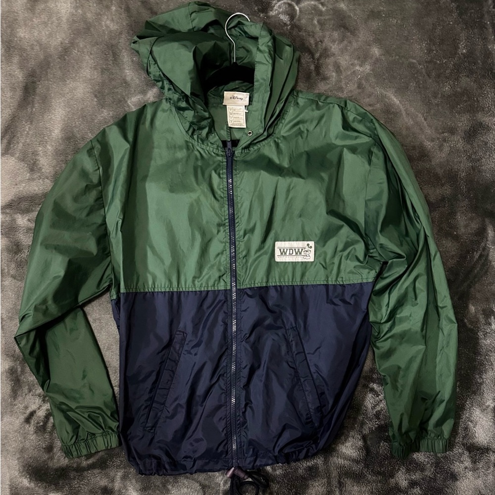 Disney Green and Navy Windbreaker Jacket